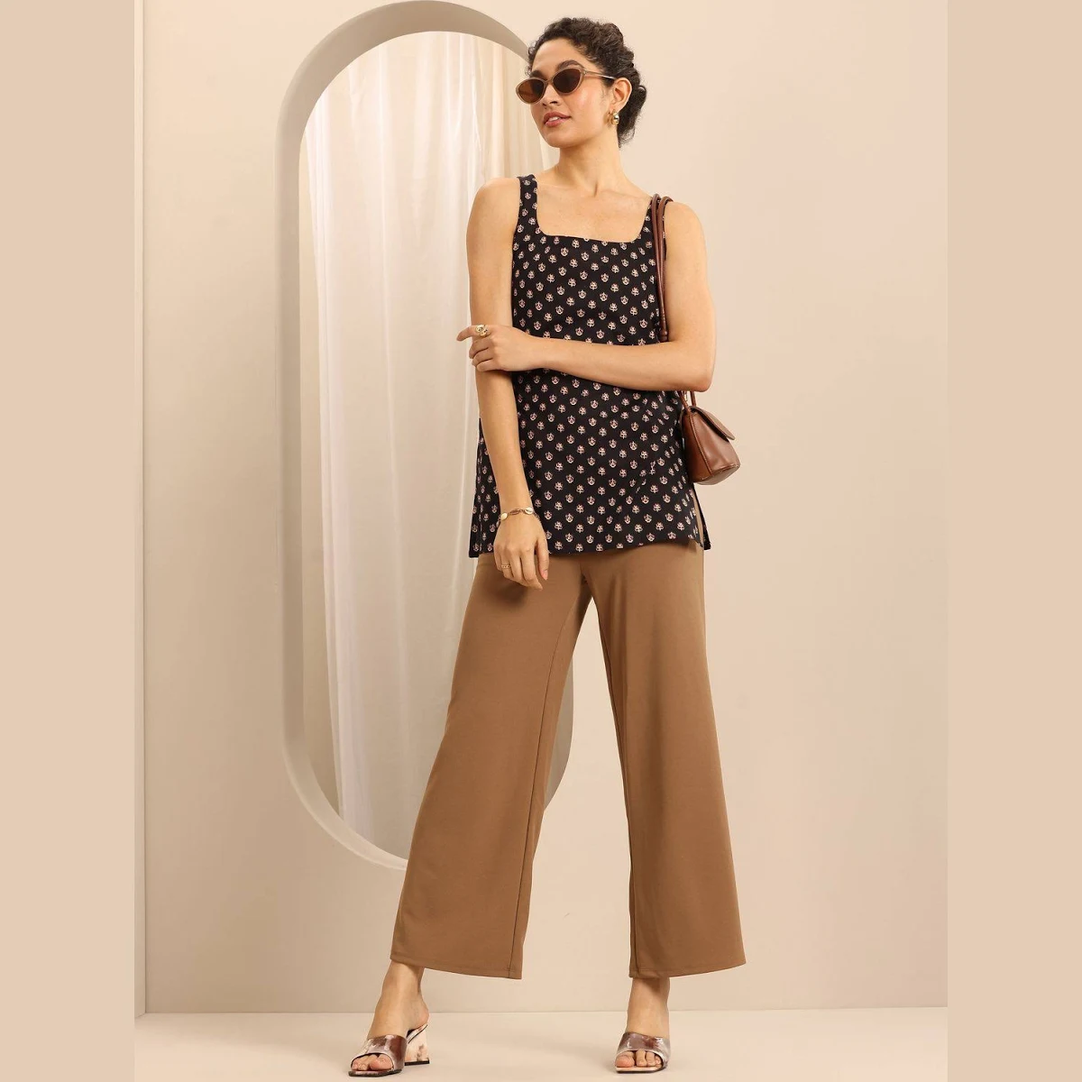 Libas Printed Straight Short Kurti